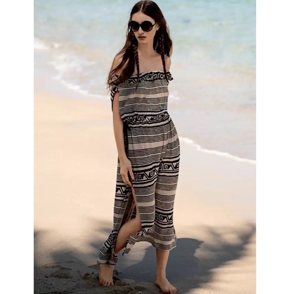 FREE PEOPLE Party Dress Intricate Long Draped Gown - Picture 4 of 8